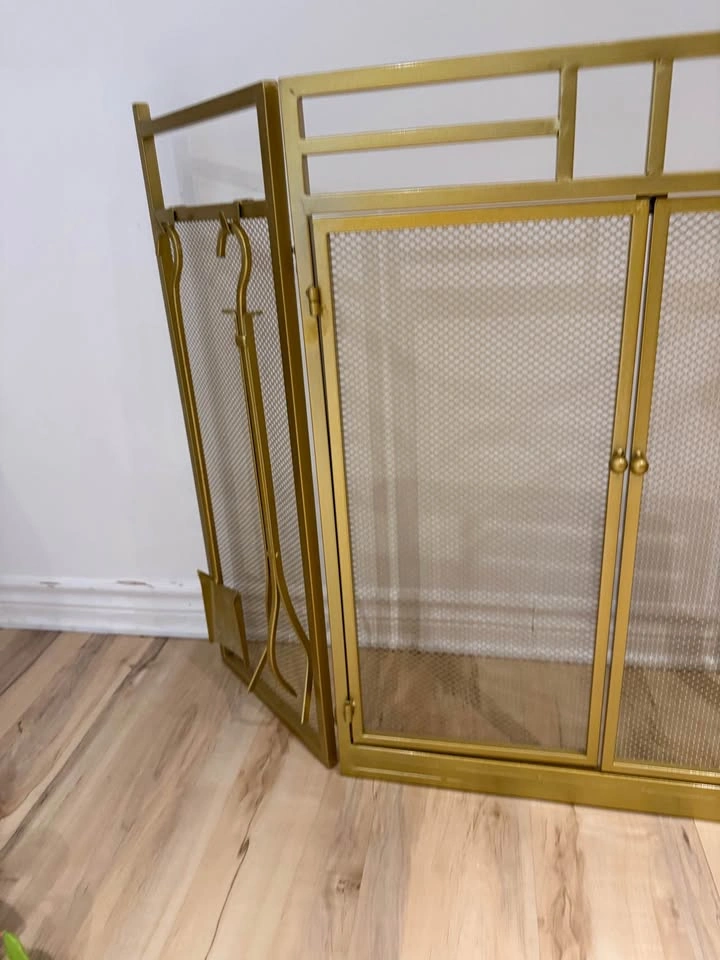🔥 Gold Fireplace Screen Set – Elegant & Functional 🔥 - photo 2