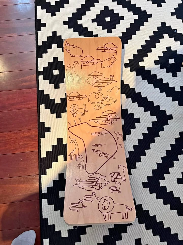Montessori Balance Board (Safari Design)