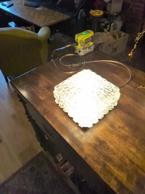 Vintage Limburg MCM Bubble Glass Light Fixture (1960s) - photo 4