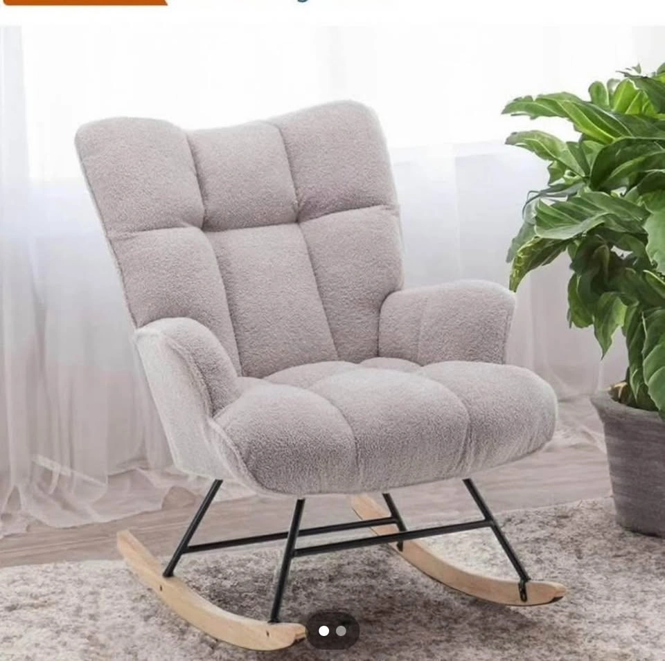 Bouclé Rocking Chair – Nursery / Accent Chair – Excellent Condit - photo 2