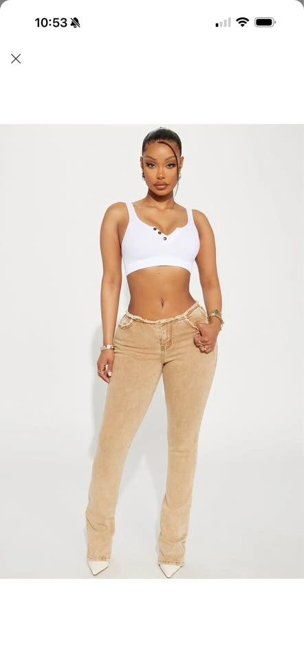 Beige Straight-Leg Pants - photo 2