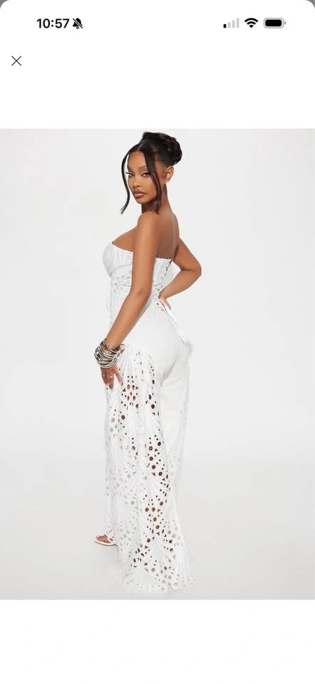 White Strapless Lace set - photo 3