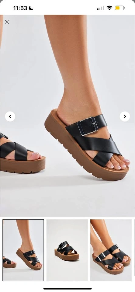 Before We Begin Platform Sandals - Black