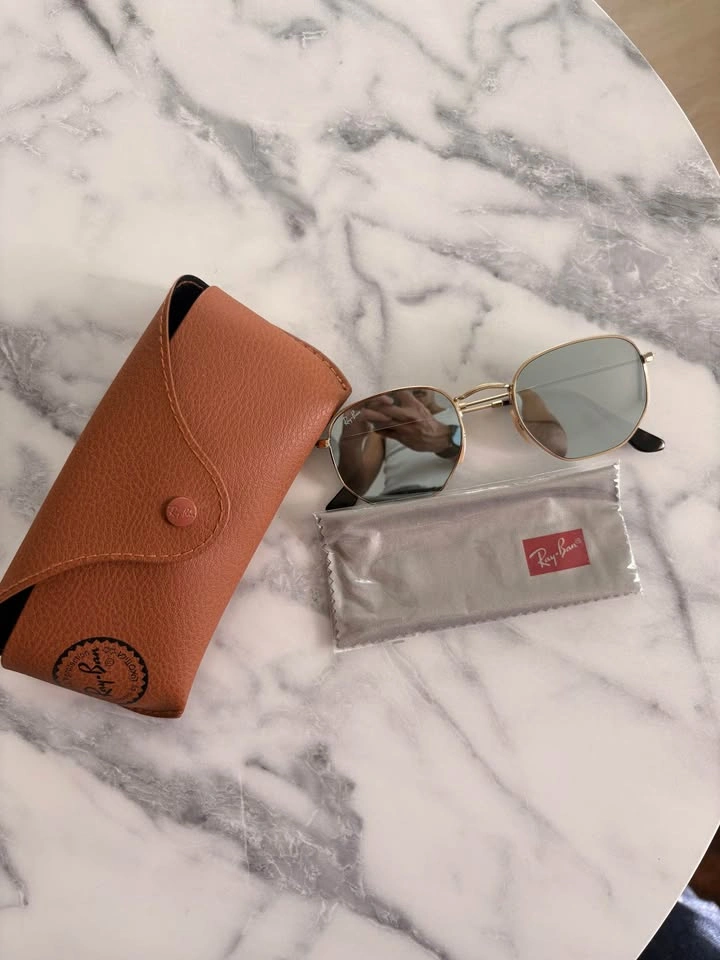 Ray-Ban RB 3548-N Hexagonal Gold Mirrored Sunglasses - photo 2