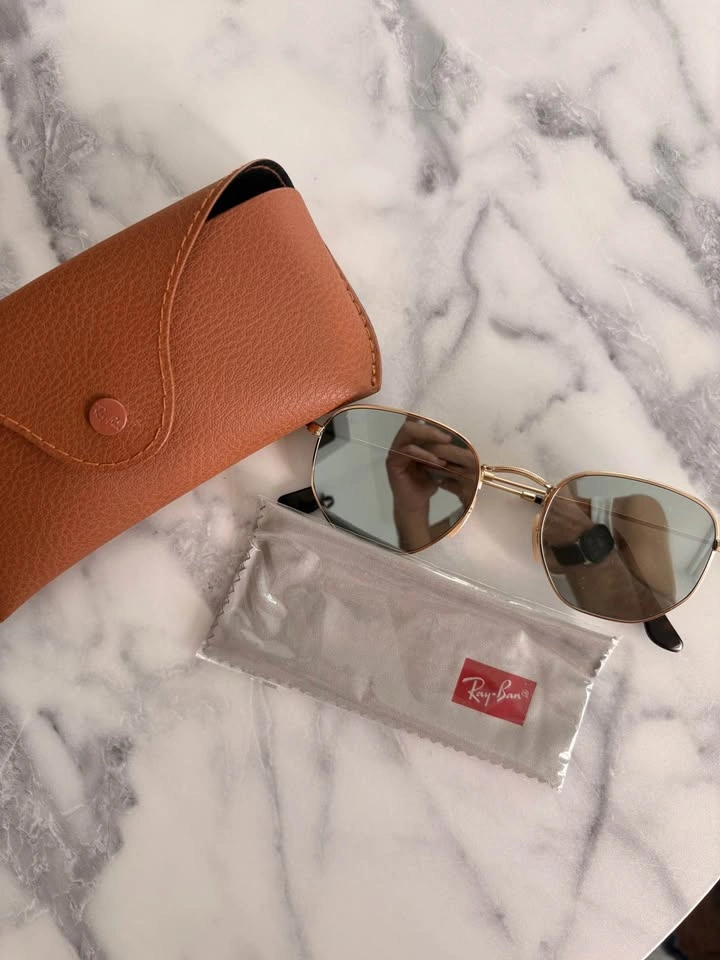 Ray-Ban RB 3548-N Hexagonal Gold Mirrored Sunglasses - photo 5