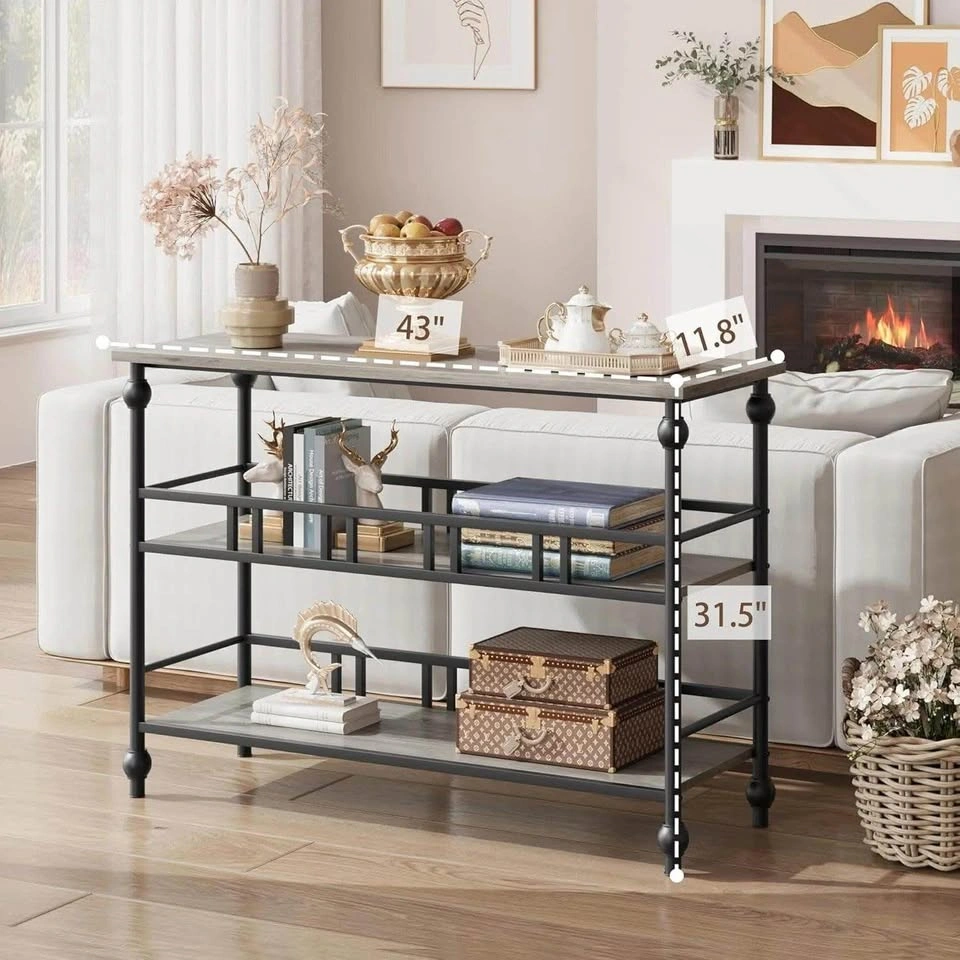 3-Tier Narrow Console Table (43") – Entryway / Sofa Table - photo 3