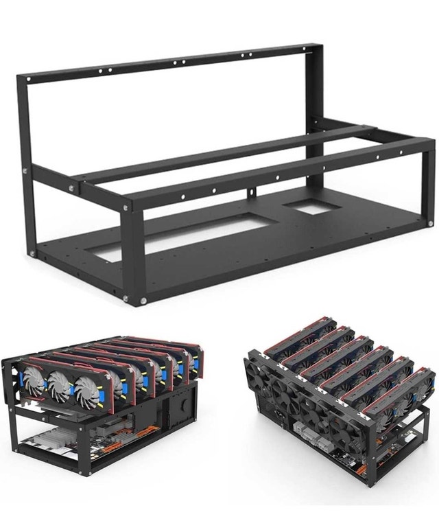 GPU Mining Equipment - 6 Risers, 8 Bay Frame, Dual PSU Cable - photo 5