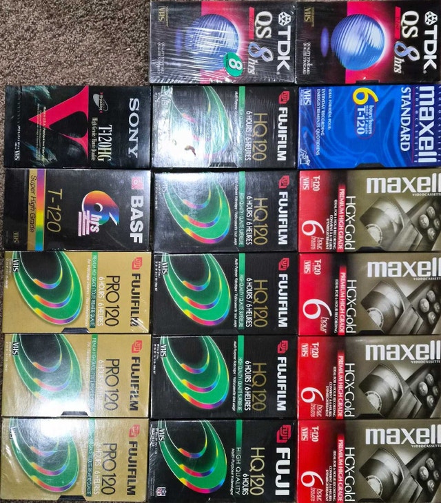 New Blank VHS Tapes (Sealed)
