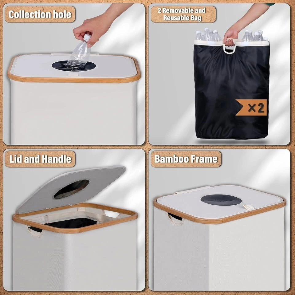 Large Recycling Bin 17.3x12.9x27.55in Reusable Inner Bags - photo 4