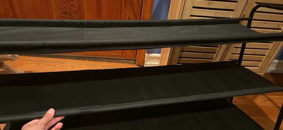 Modern 3-Tier Black Shoe Shelf – Like New - photo 2