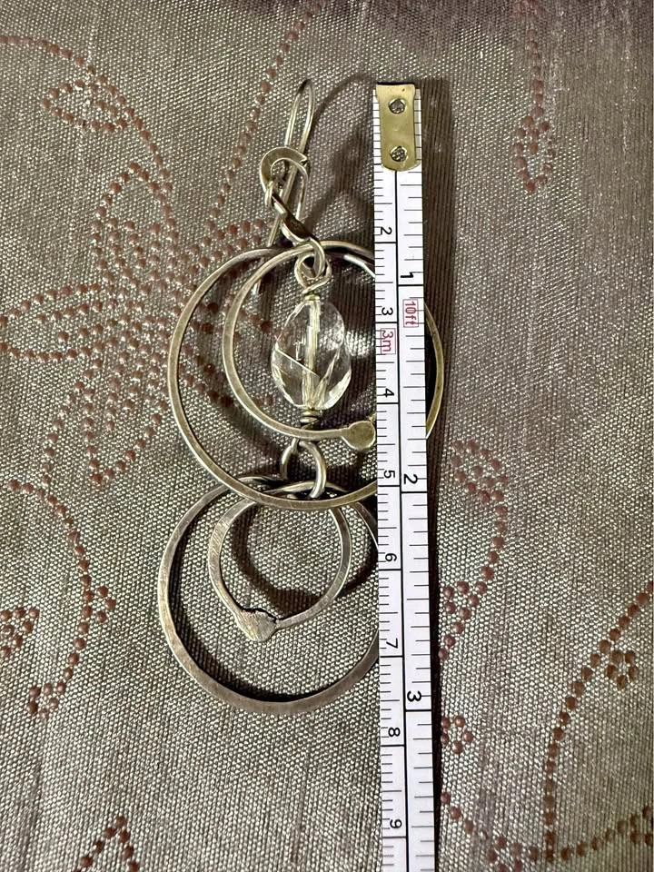 Sterling Silver Triple Drop Hoop Earrings
