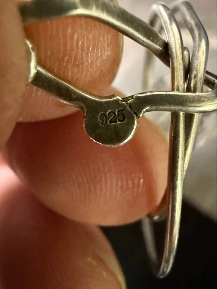 Sterling Silver Triple Drop Hoop Earrings - photo 2