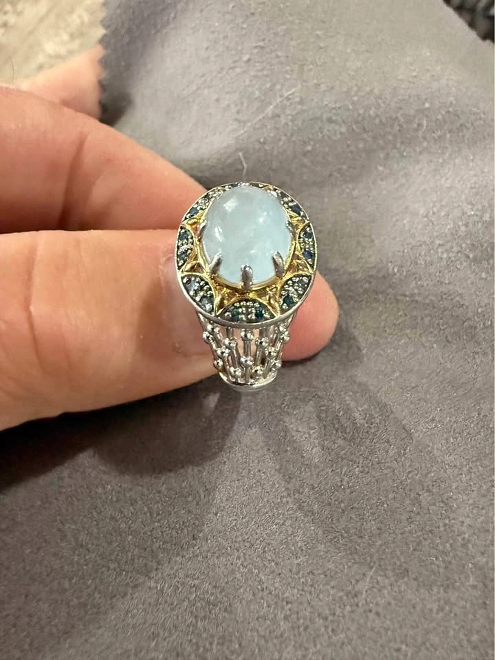 Aquamarine Victoria Wieck Ring 9