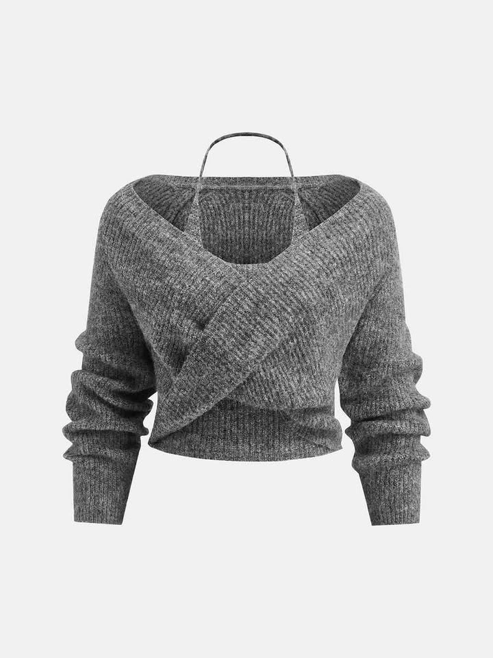 Commense NWT Halter Wrap Knit Sweater - photo 3