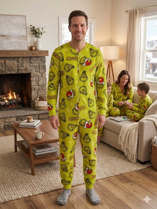 Adult Grinch Onesie Pajamas - Perfect for Holidays! - photo 4