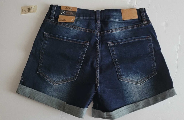 Aero Short Jean Lady Blue Notes Brand New Size 6 - photo 2