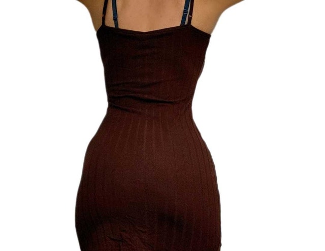 Women's Brown Cotton Dress - Shein XS - photo 2