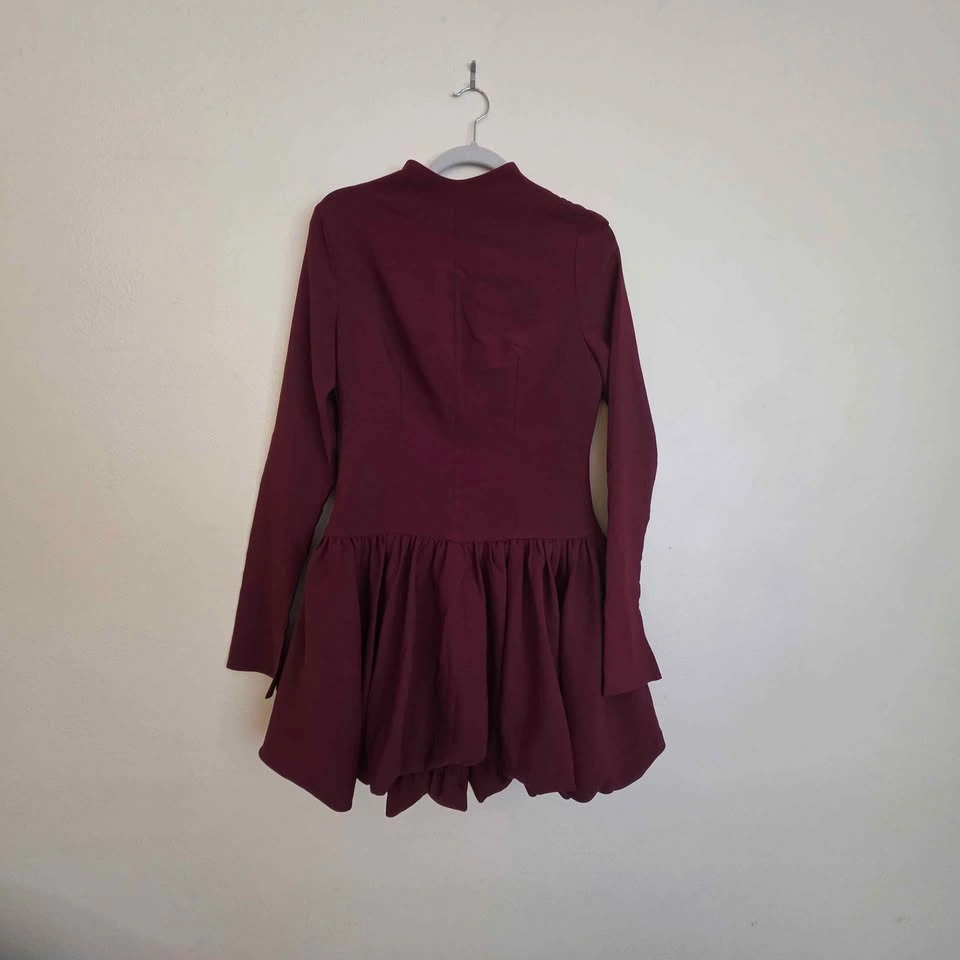 Commense NWT Large Burgundy Long Sleeves Mini Dress - photo 2
