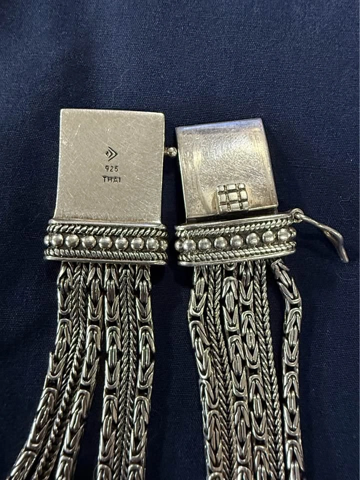 Silpada 6 Multi-Strand Byzantine Sterling Silver Bracelet B1452 - photo 5