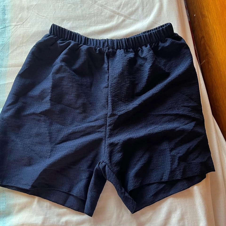 Navy Blue Top and Shorts Set with Bows - photo 4