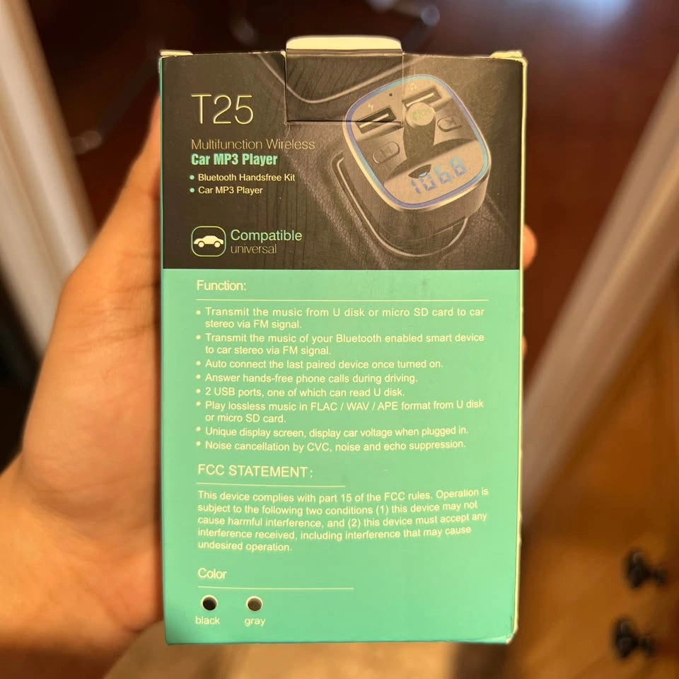 LENCENT T25 Bluetooth FM Transmitter for Car - photo 2