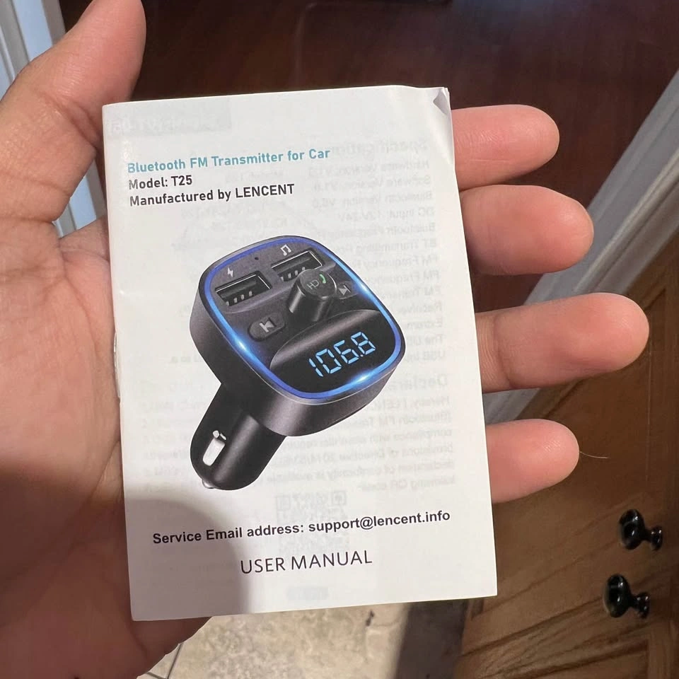 LENCENT T25 Bluetooth FM Transmitter for Car - photo 4