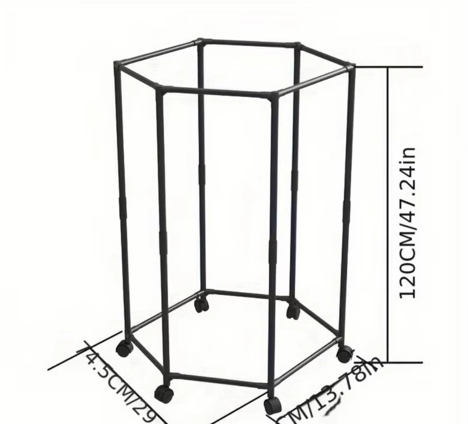 Hexagon Rolling Clothes Rack - photo 3