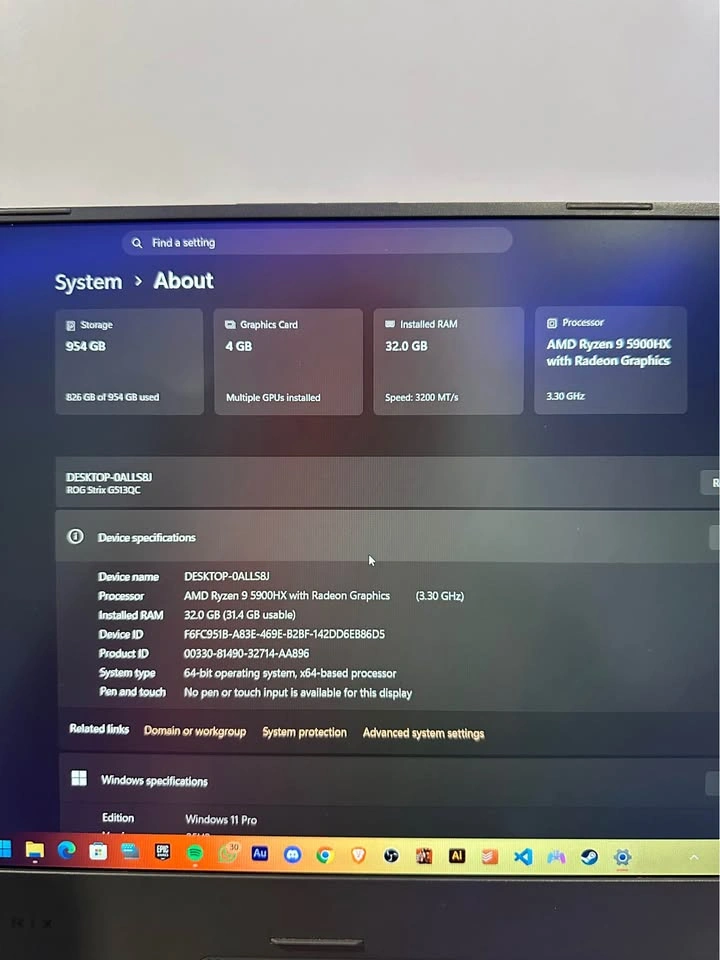 ASUS ROG Strix G15 Laptop - Ryzen 9, RTX 3050, 32GB RAM, 1TB SSD - photo 3