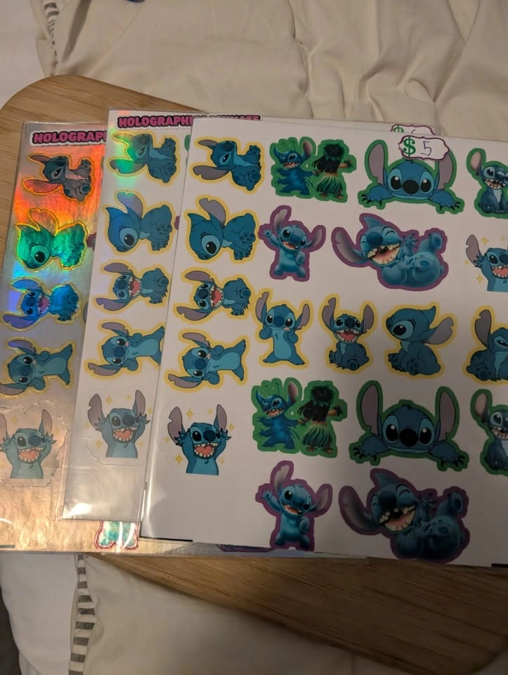 Waterproof Stitch Stickers | Holographic Vinyl Decal Sheets - photo 2