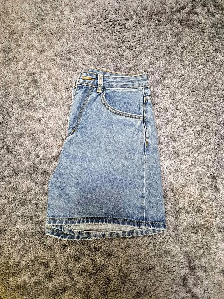 Blue Denim Jean Shorts, XS