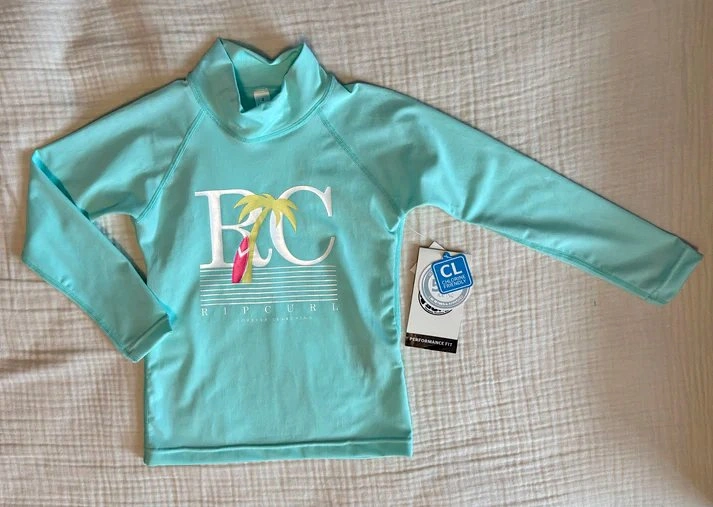 Ripcurl 4T Toddler Girl Long Sleeve UPF 50+ Swim Shirt