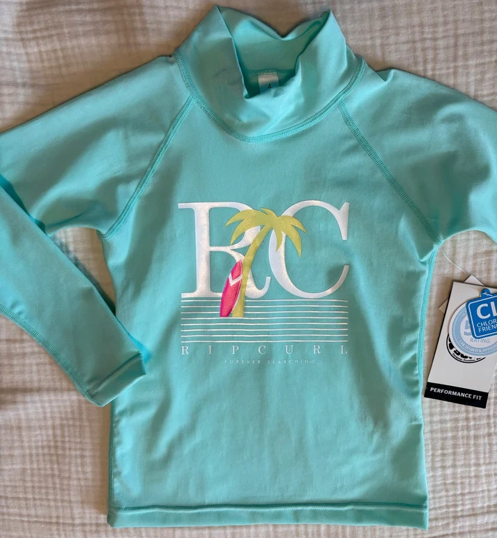 Ripcurl 4T Toddler Girl Long Sleeve UPF 50+ Swim Shirt - photo 2