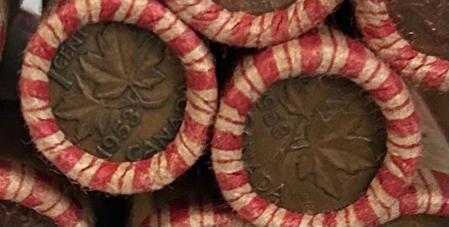 25 Vintage Canadian Penny Rolls *1940s-1960s* - photo 2