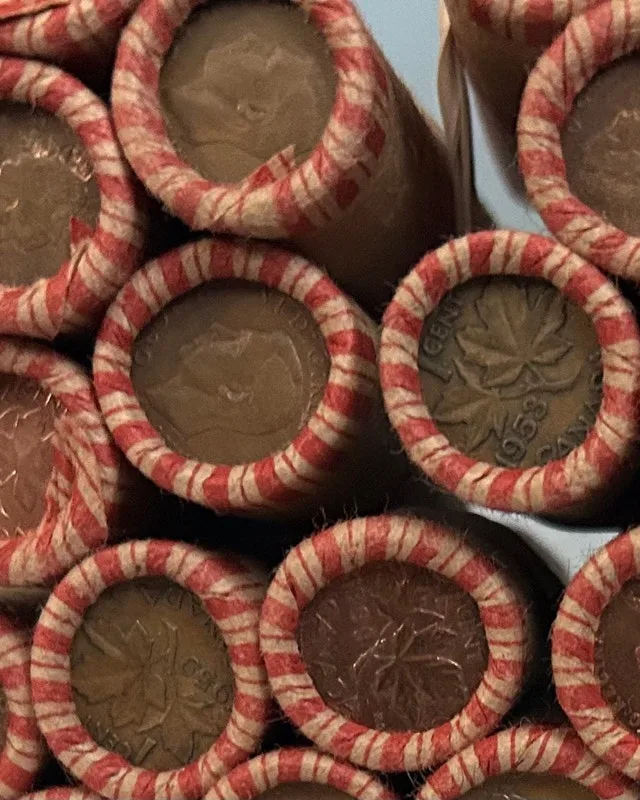 25 Vintage Canadian Penny Rolls *1940s-1960s* - photo 3