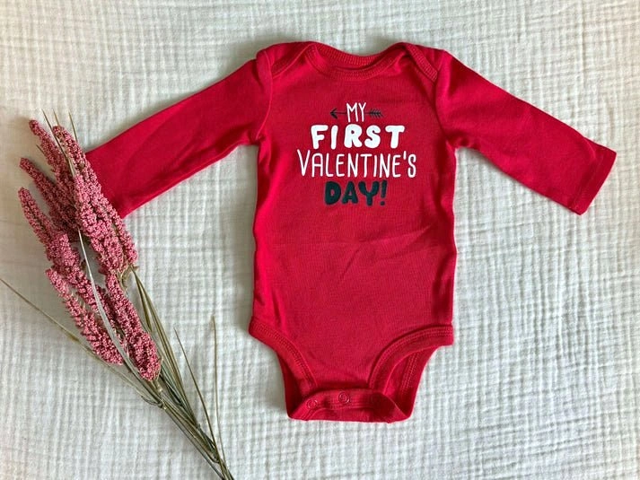 Carter's Newborn "My First Valentine's Day" Onesie