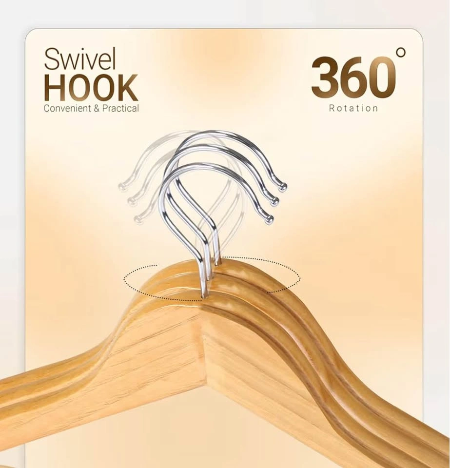 50 Premium Wooden Hangers (Brand New) | Heavy Duty - photo 2