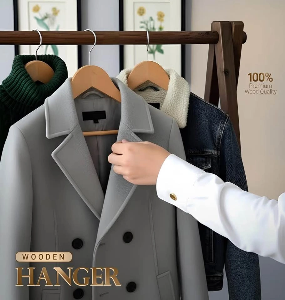 50 Premium Wooden Hangers (Brand New) | Heavy Duty - photo 4