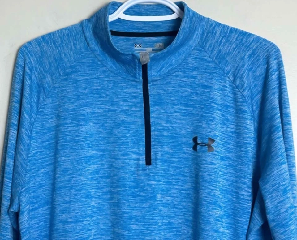 Under Armour Men's HeatGear Pullover - Blue, Large - photo 2