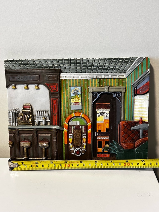 Vintage Randy Souders Pops House Bar Scene Wall Art - photo 3