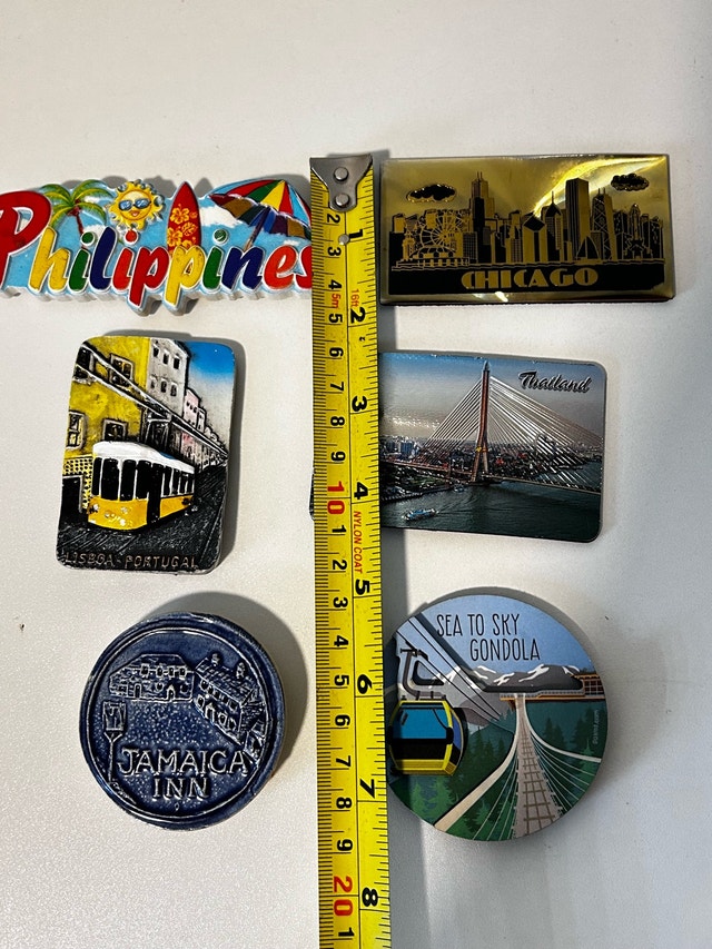Travel Souvenir Magnet Collection - Philippines, Chicago, Lisbon