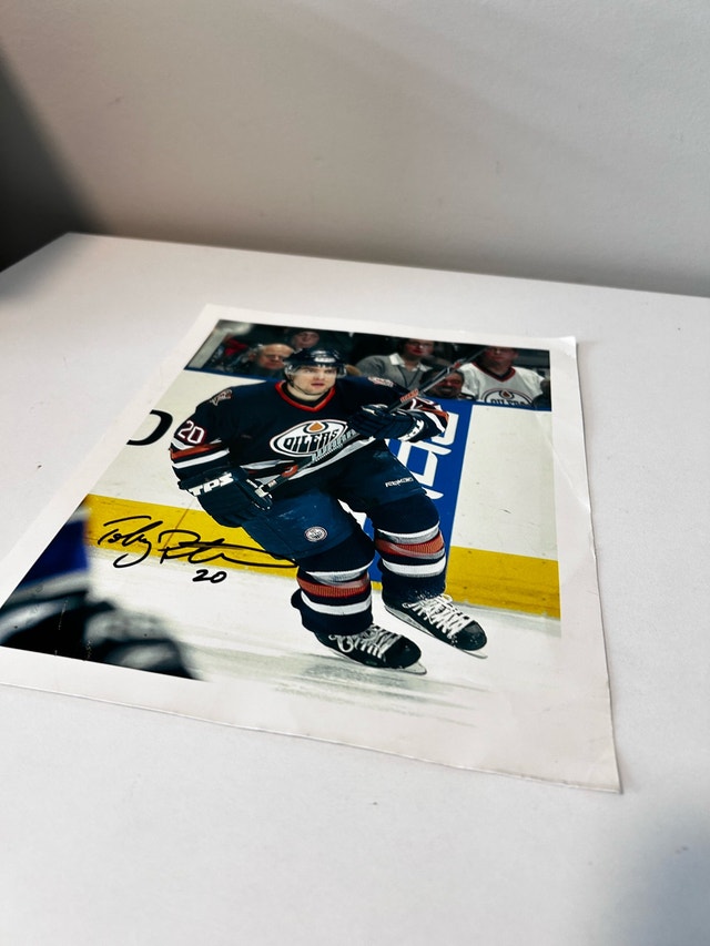 Edmonton Oilers Toby Petersen Signed 8x10 Autographed Hockey Pla - photo 3