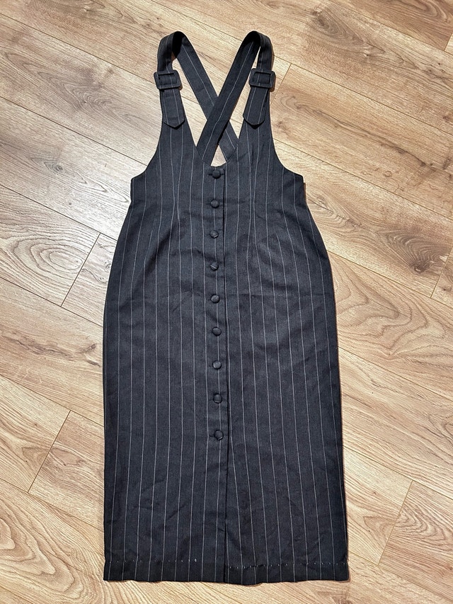 Women’s Pinstripe Suspender Dress Size M Astor Germany