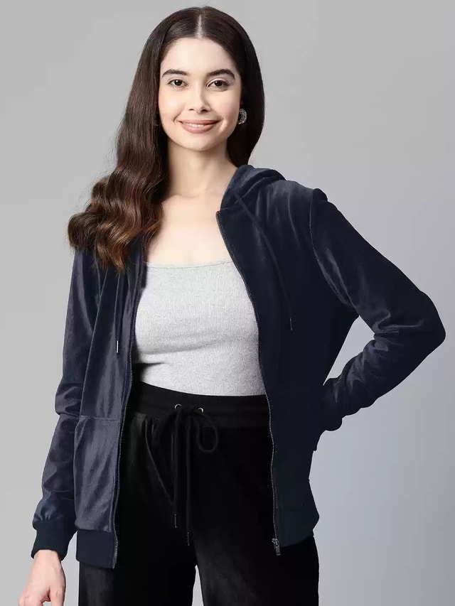 Marks & Spencer Dark Blue Women's Hoodie US Size M - photo 2