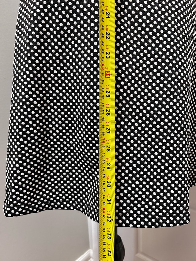 Monteau Black and White Polka Dot Dress Size L - photo 4