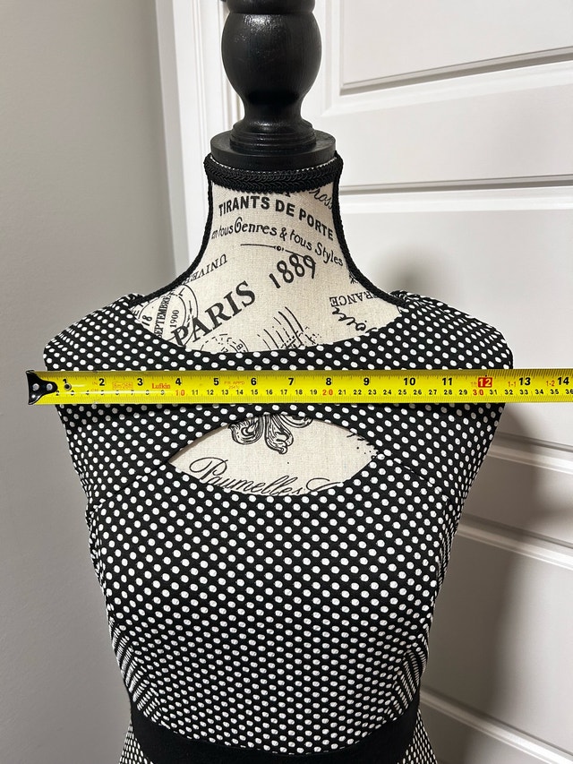 Monteau Black and White Polka Dot Dress Size L - photo 5