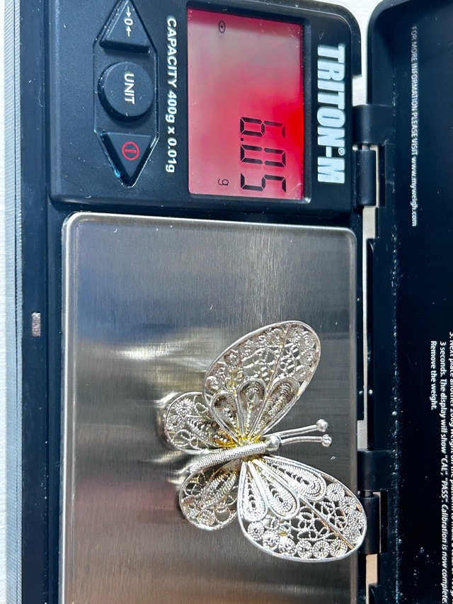 Butterfly Brooch Mariposa Alegre - Sterling Silver Brooch - photo 4