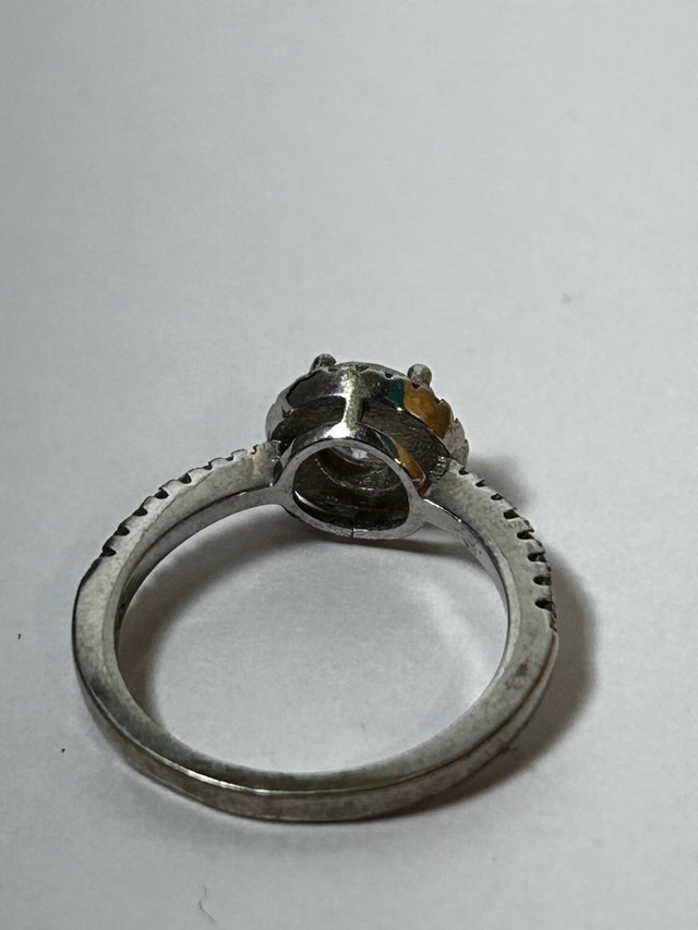 Elegant Round Halo Ring in Sterling Silver S925 – Size 6.5 - photo 3