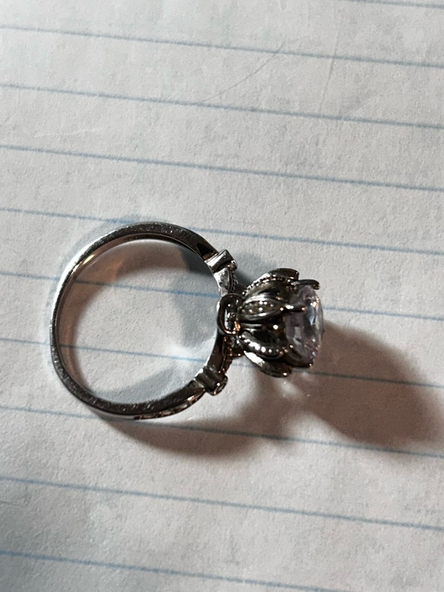 Vintage-Style Snowflake Engagement Ring, Silver 925 - photo 3