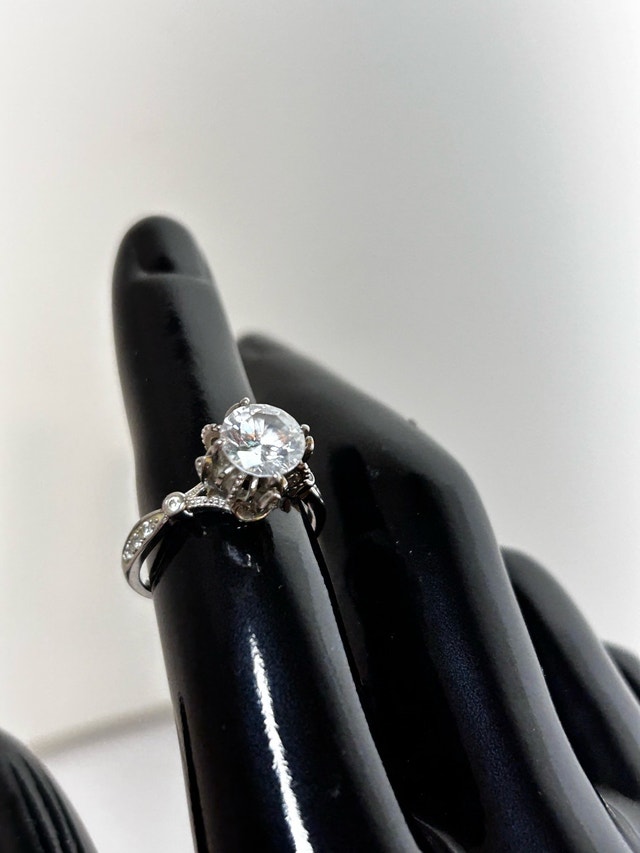 Vintage-Style Snowflake Engagement Ring, Silver 925 - photo 4