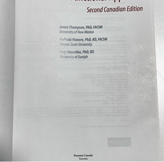 Nutrition: A Functional Approach, Second Canadian Edition - photo 2